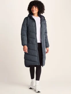 Blauw - Tog 24 Raleigh thermische gewatteerde lange jas met capuchon