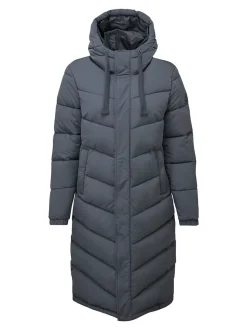 Blauw - Tog 24 Raleigh thermische gewatteerde lange jas met capuchon