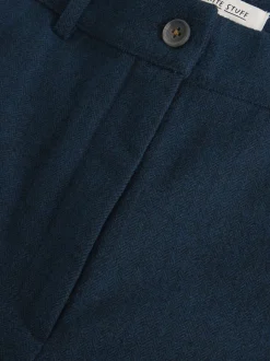 Blauw - White Stuff Belle broek met wijde pijpen en tweedachtige look
