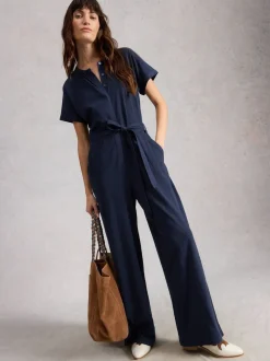 Blauw - White Stuff Sandy Jersey Jumpsuit