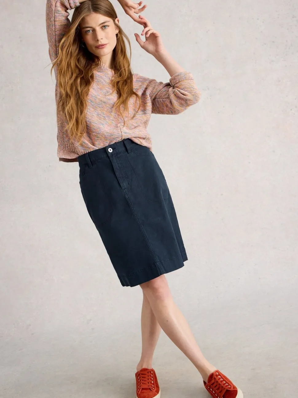 Blauw - White Stuff Tia Chino Skirt