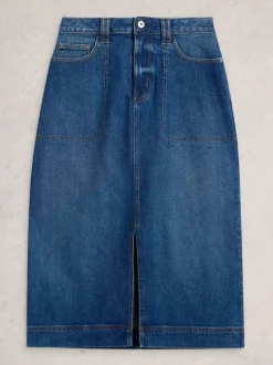 Blauw - White Stuff Tia Denim Midi Skirt