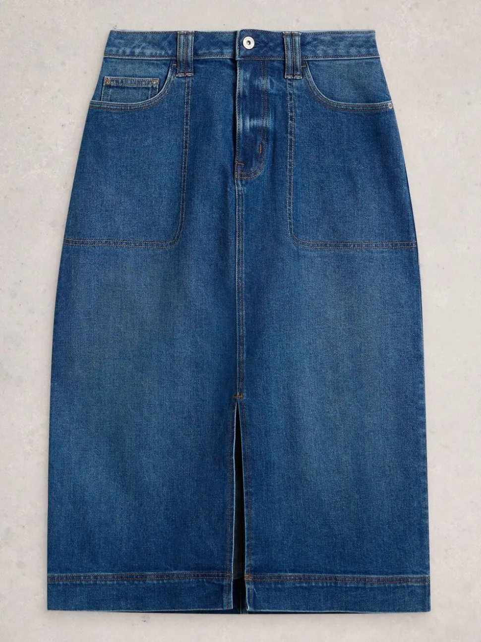 Blauw - White Stuff Tia Denim Midi Skirt