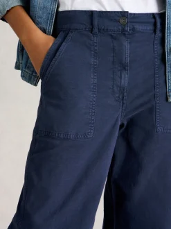Blauw - White Stuff Twister Chino Wide Leg Trousers