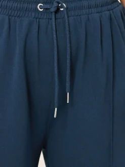 Blauw - Yours Curve joggingbroek met wijde pijpen
