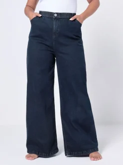 Blauw - Yours Curve Puddle Jeans met wijde pijpen