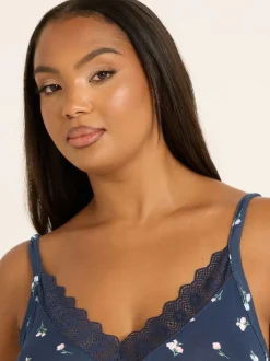 Blauw - Yours Curve Soft Touch Midaxi Chemise