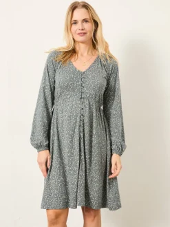 Blauw gebloemd - FatFace - Jersey jurk
