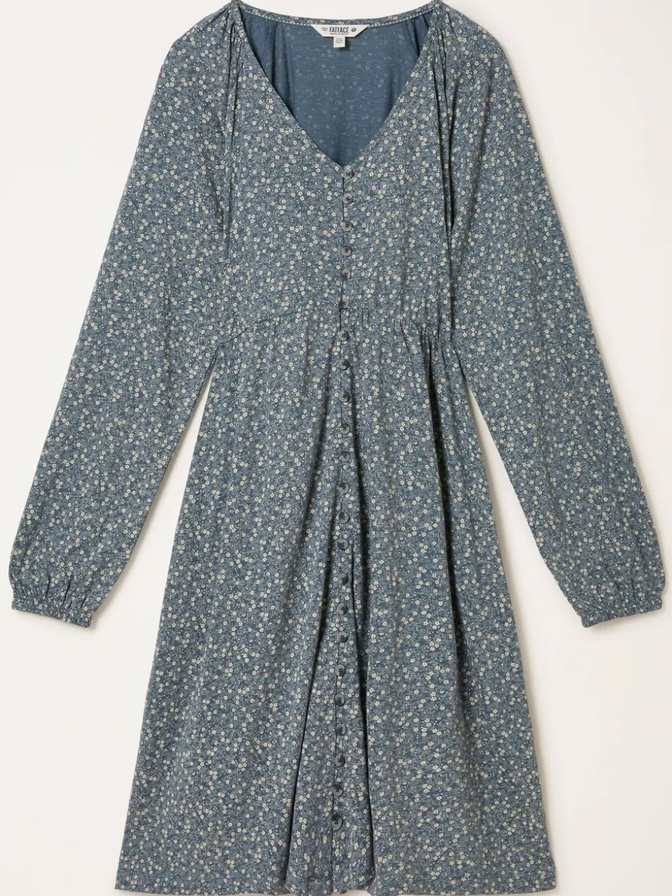 Blauw gebloemd - FatFace - Jersey jurk