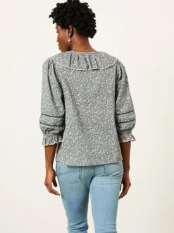 Blauw gebloemd - FatFace Blouse