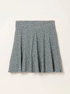Blauw gebloemd - FatFace Jersey Skirt