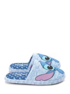Blauw met Stitch - Vanilla Underground winterse pantoffelmuiltjes voor dames