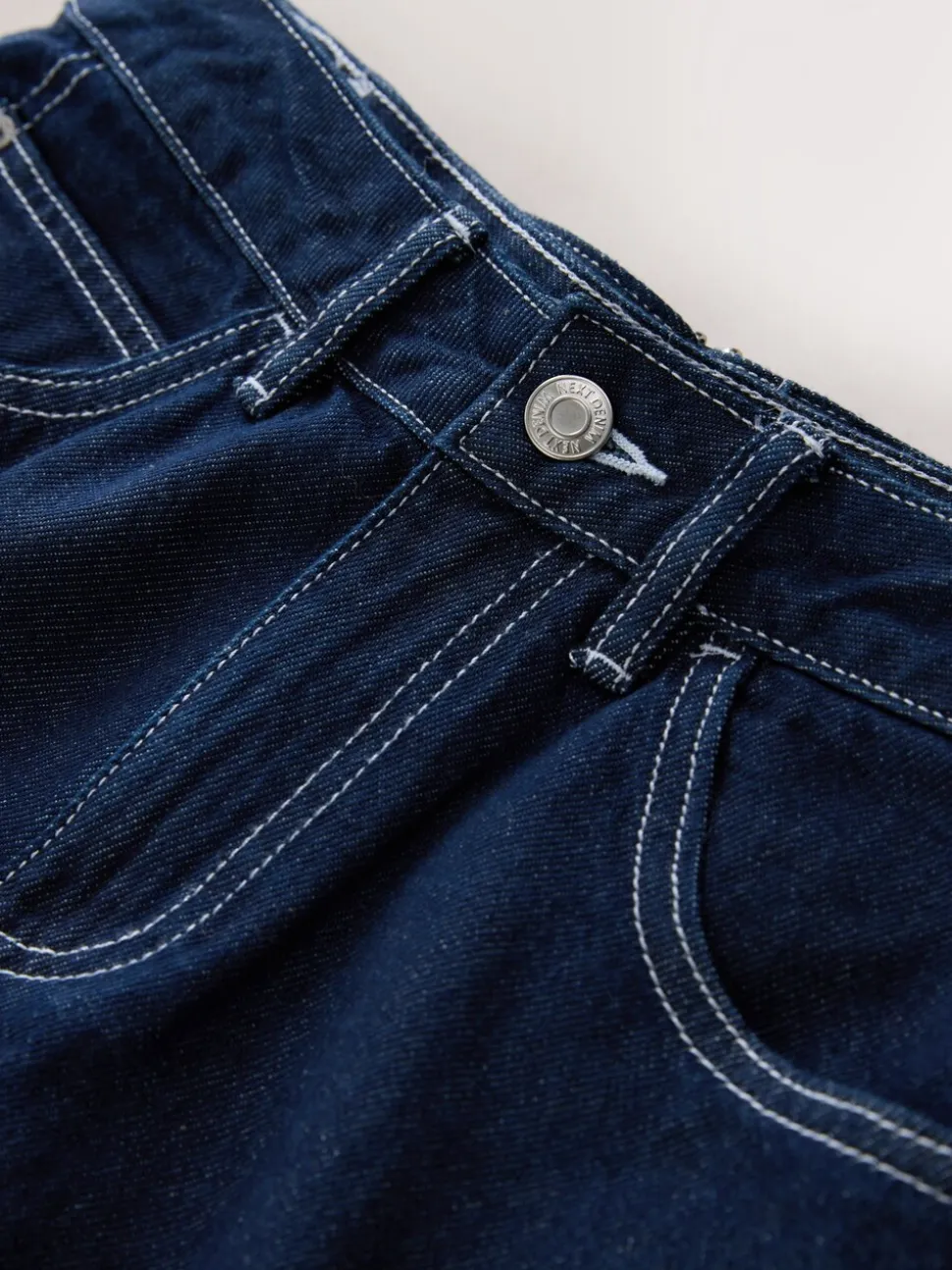 Blauw met wassing - Boyfriend Hourglass Wide Leg Mid Rise Turn Up Jeans