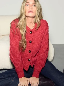 Blauw met wassing - Cropped jeans met opgestikte zakken