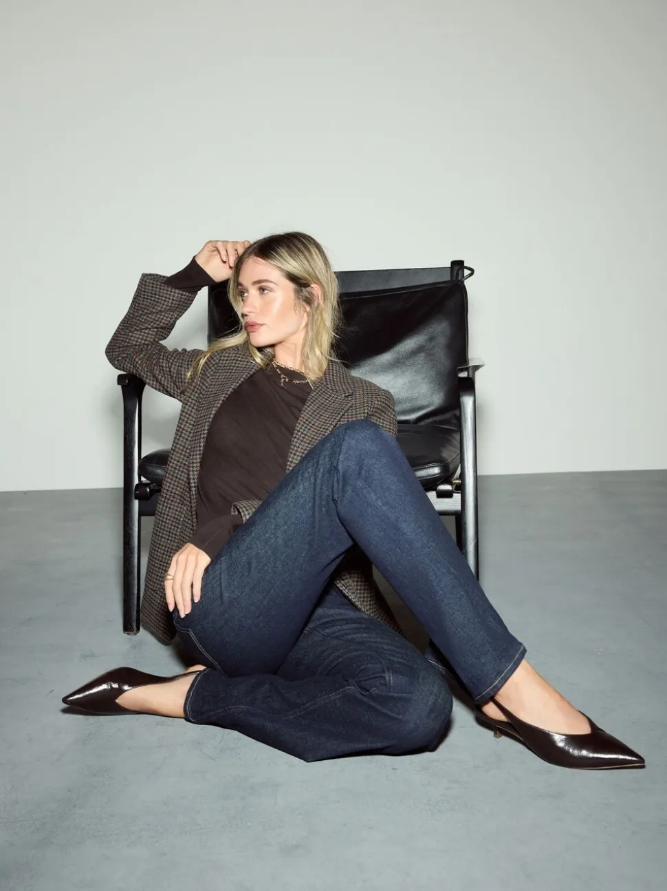 Blauw met wassing - High Rise Stretch Flare Jeans