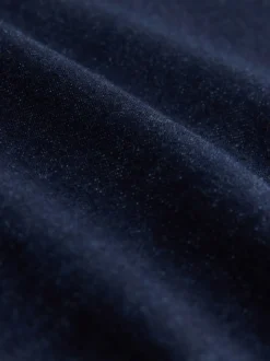 Blauw met wassing - Jeans met wijde pijpen en gouden knopen aan de voorkant