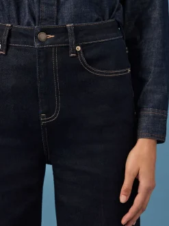 Blauw met wassing - Jeans met wijde pijpen