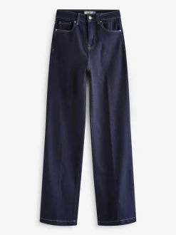 Blauw met wassing - Jeans met wijde pijpen