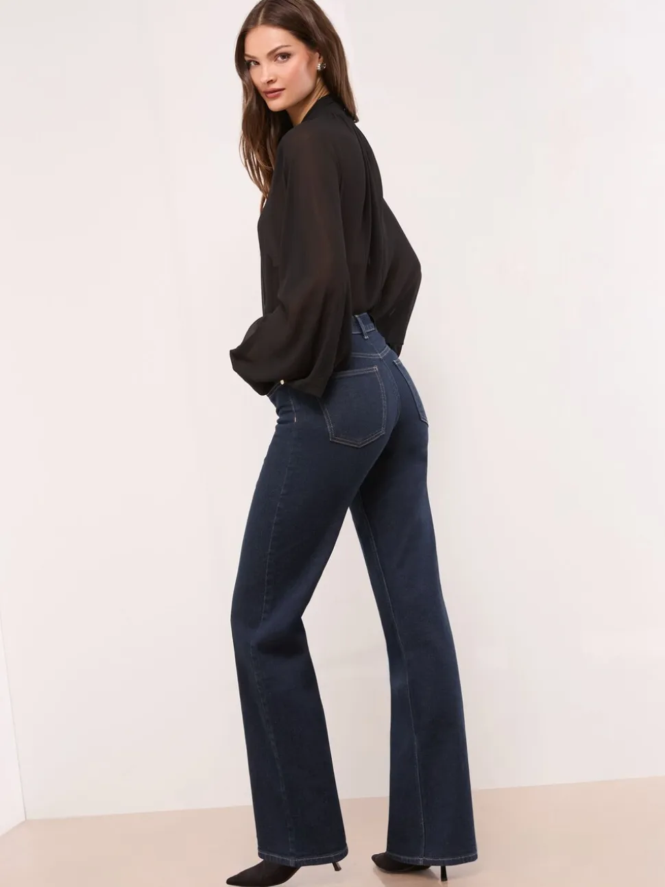 Blauw met wassing - Lipsy Wide Leg Jeans