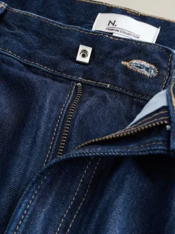 Blauw met wassing - N. Premium Palazzo-jeans met wijde pijpen
