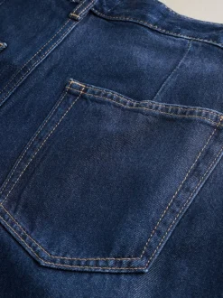 Blauw met wassing - N. Premium Palazzo-jeans met wijde pijpen