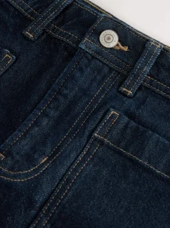Blauw met wassing - Patch Pocket Mini Denim Shorts