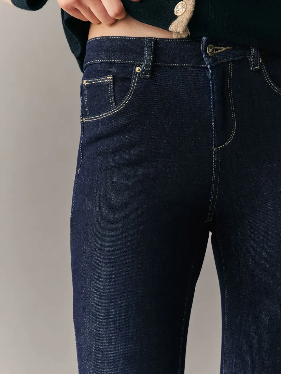 Blauw met wassing - Skinny jeans met 360° stretch