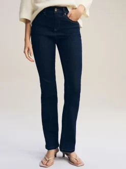 Blauw met wassing - Superzachte bootcut-jeans