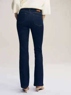 Blauw met wassing - Superzachte bootcut-jeans