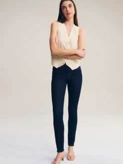 Blauw met wassing - Superzachte skinny jeans
