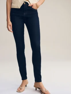 Blauw met wassing - Superzachte skinny jeans