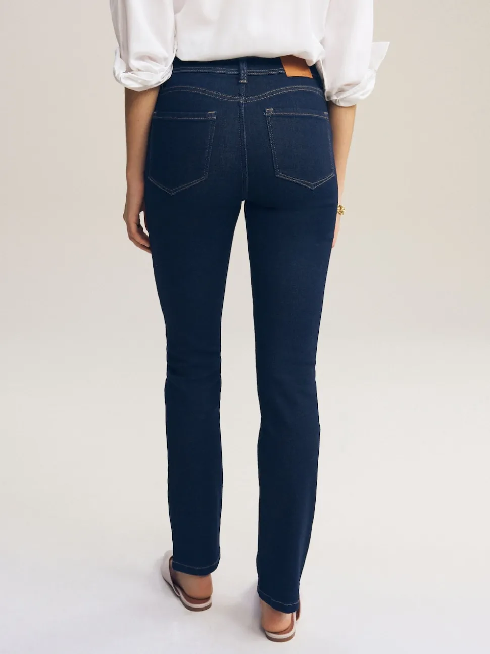 Blauw met wassing - Superzachte slim-fit jeans