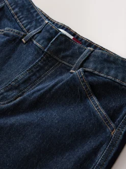 Blauw met wassing - Wide Leg Barrel Denim Jeans