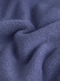 Blauwe Apres - Fleece trui met korte rits