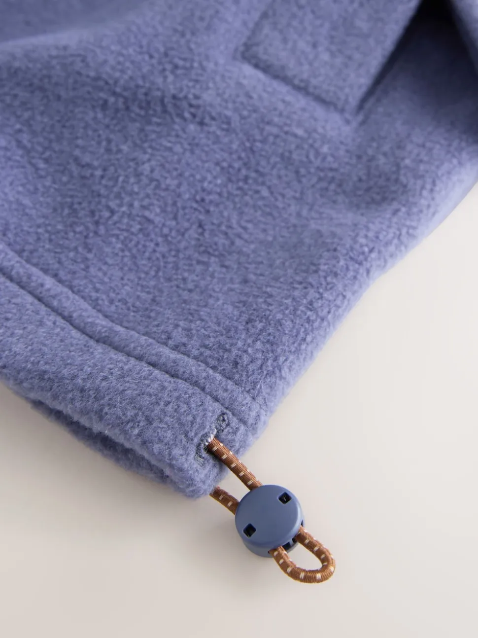 Blauwe Apres - Fleece trui met korte rits