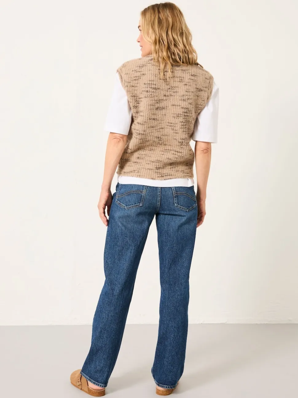 Blauwe denim - FatFace Relaxed Straight Jeans