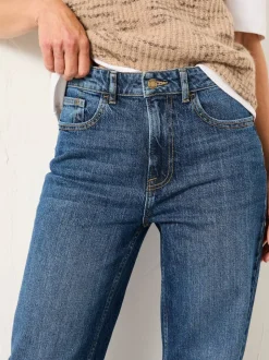Blauwe denim - FatFace Relaxed Straight Jeans