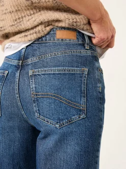 Blauwe denim - FatFace Relaxed Straight Jeans