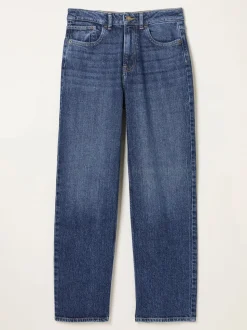 Blauwe denim - FatFace Relaxed Straight Jeans