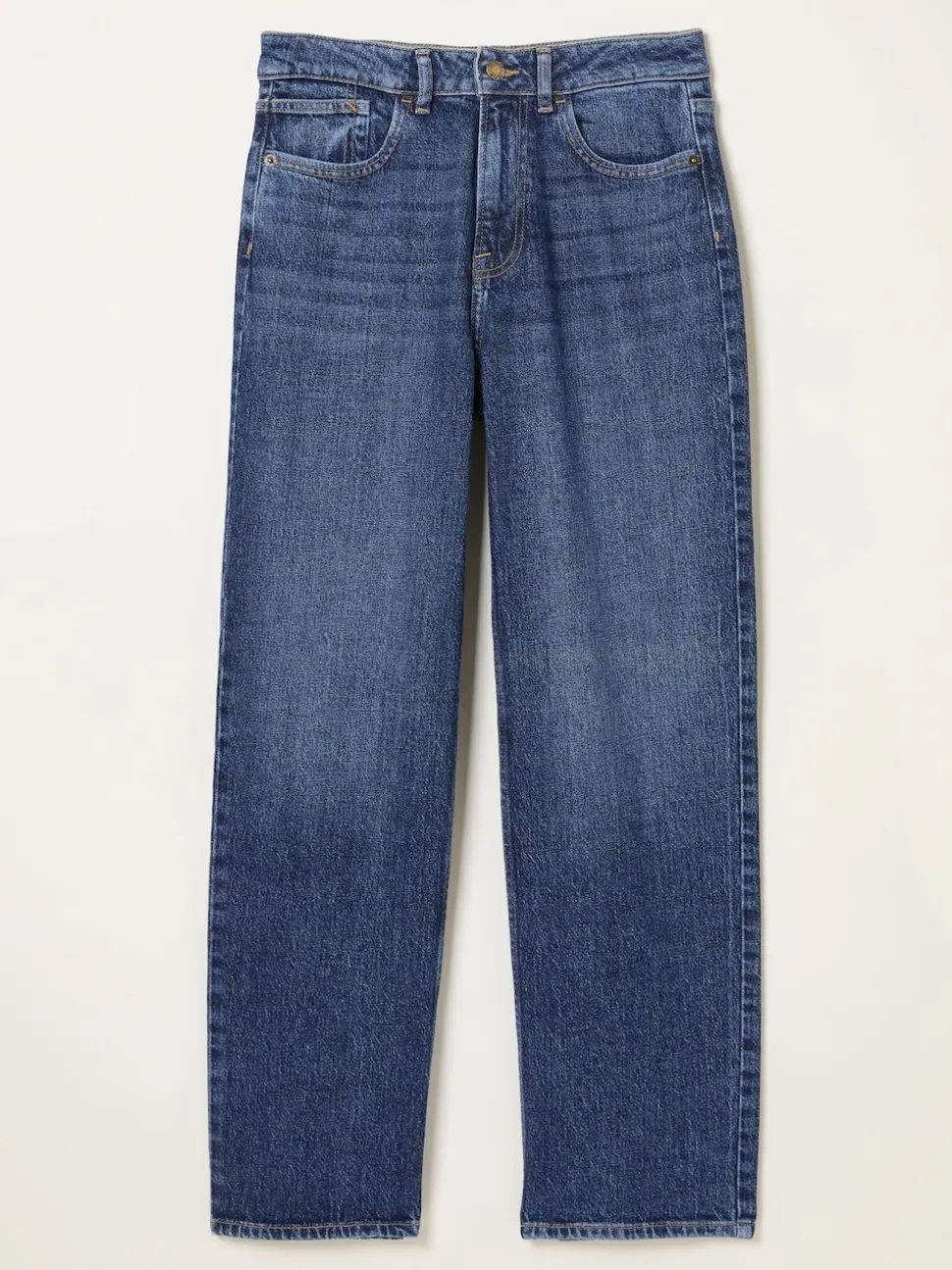 Blauwe denim - FatFace Relaxed Straight Jeans