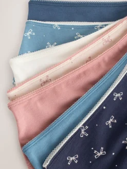 Blauwe strikken - Set van 7 slips met hoog katoengehalte