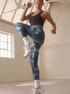 Blauwe verfPrint - Power Active sportlegging