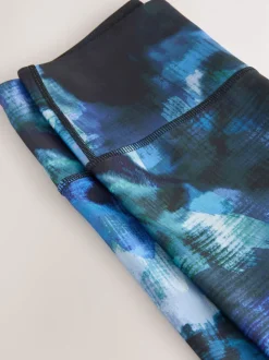 Blauwe verfPrint - Power Active sportlegging