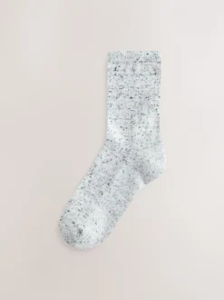 Blauw/grijs - Set van 4 paar sokken met kussenzool