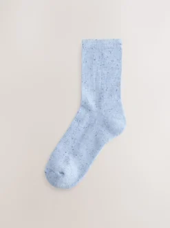 Blauw/grijs - Set van 4 paar sokken met kussenzool