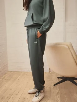 Blauwgroen - Joggingbroek met banden