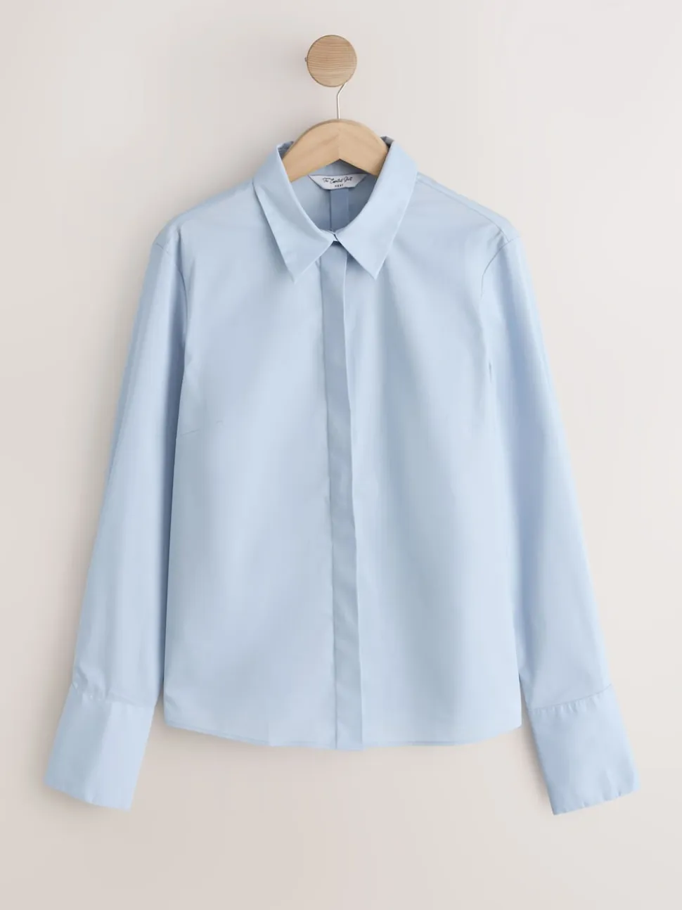Blauw/wit - Fitted Stretch Essential Long Sleeve Shirts 2 Pack