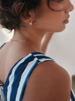 Blauw/wit - Jersey Summer Playsuit