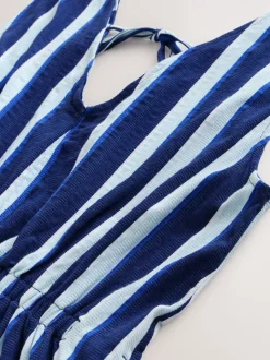 Blauw/wit - Jersey Summer Playsuit