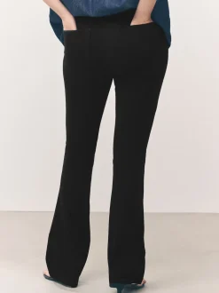 Blauw/Zwart - Set van 2 lange jersey denim bootcut leggings